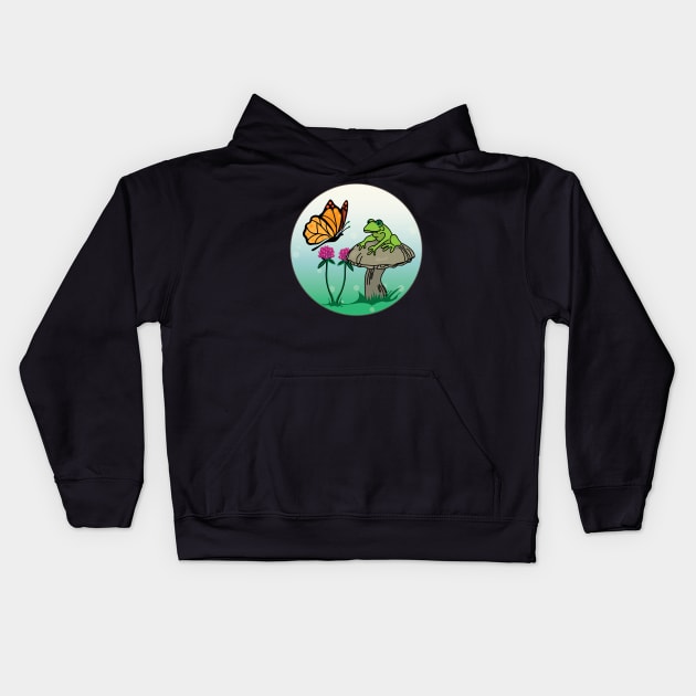 Frog and Butterfly Kids Hoodie by Spirit-Dragon